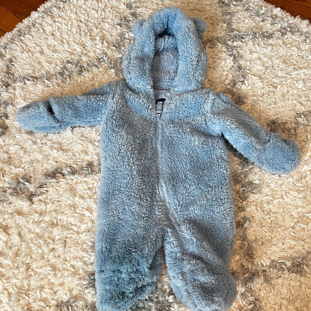 Adorable Blue Fleece Baby Footie